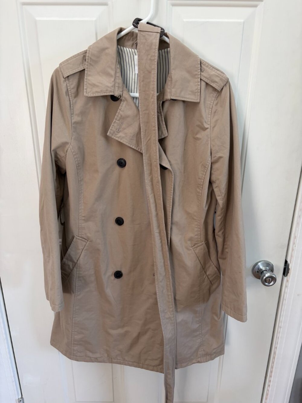 Old Navy knee length trench coat rain jacket size medium - Picture 3 of 3